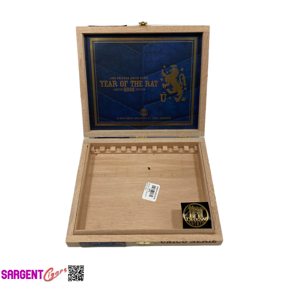 Liga Privada Year of the Rat 2026 Empty Wooden Cigar Box 8.25x7x1.25
