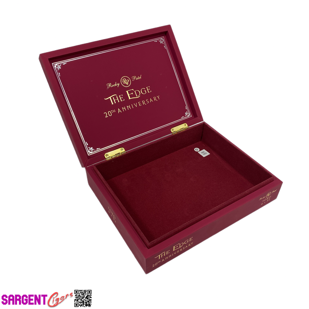 Rocky Patel Edge 20th Toro Empty Wooden Cigar Box 9.25x7.25x2.25