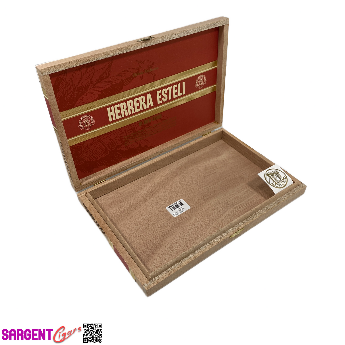 Herrera Esteli TAA Toro Empty Wooden Cigar Box 11x7.25x1.25