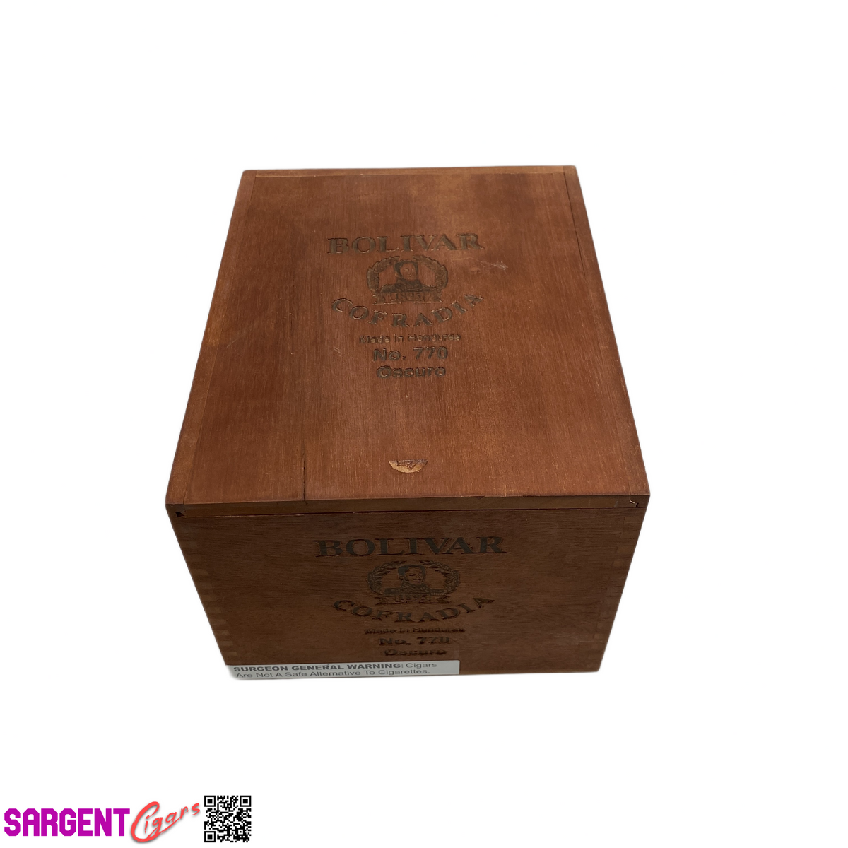 Cofradia No770 Oscuro Empty Wooden Cigar Box 6.25x8x5