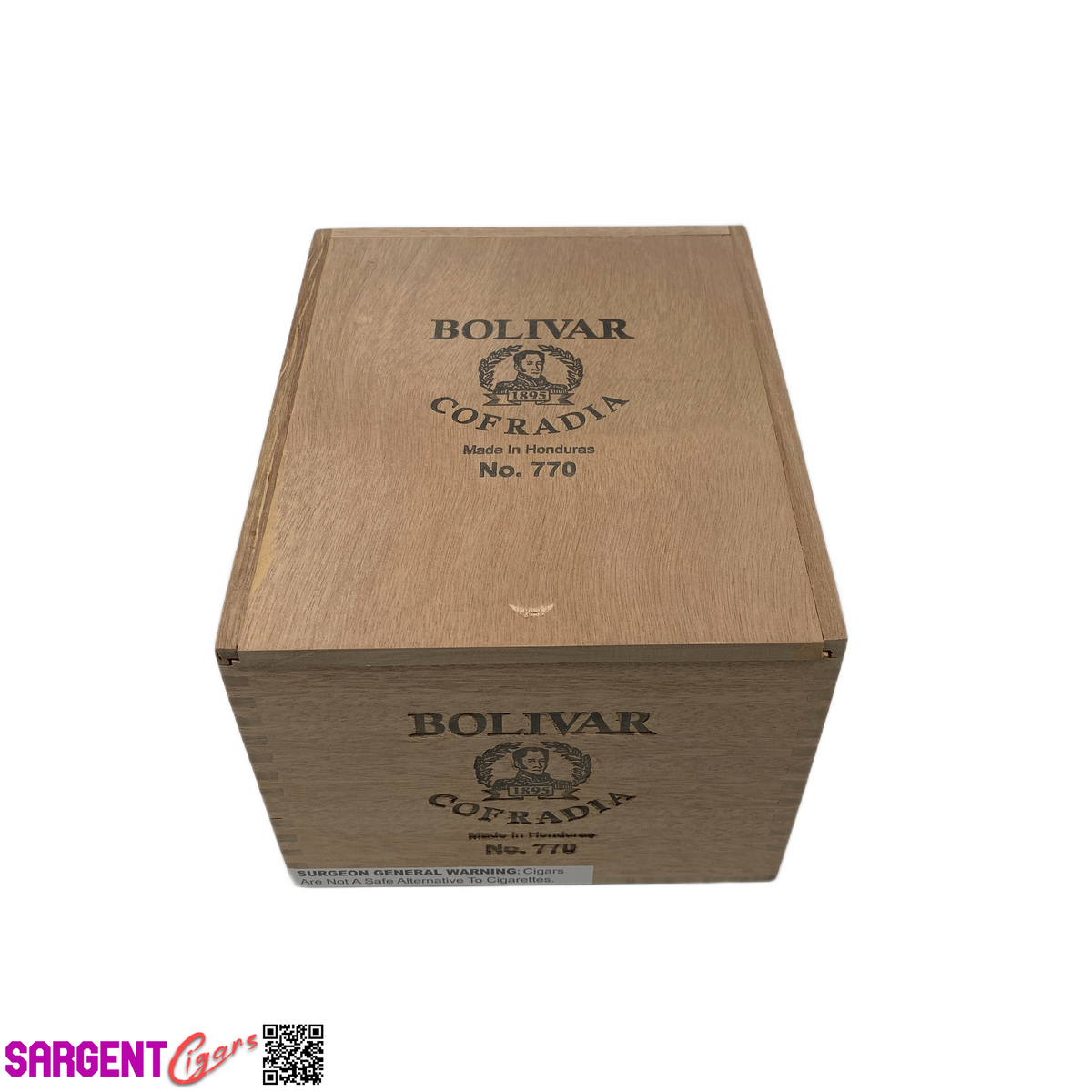 Cofradia No770 Empty Wooden Cigar Box 6.25x8x5