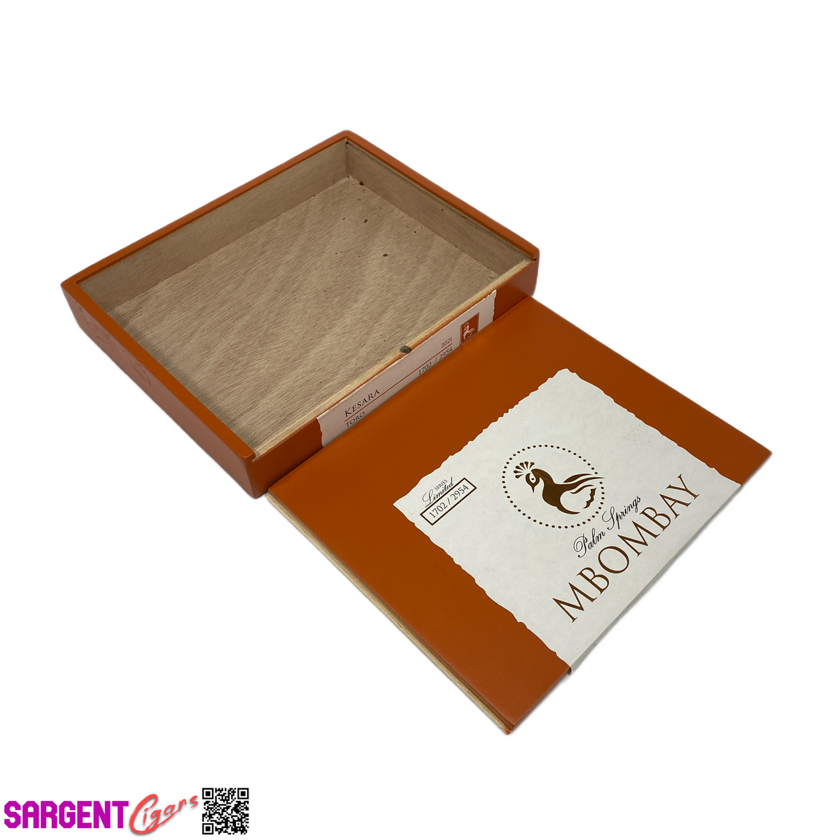Mbombay Palm Springs Empty Wooden Cigar Box 9x7.25x1.25