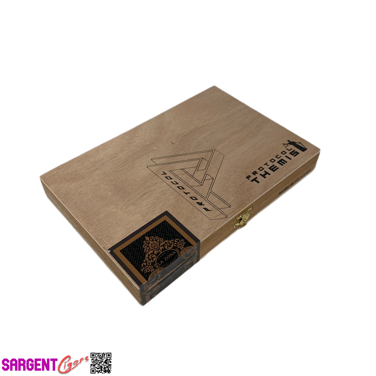 Protocol Themis Robusto Empty Wooden Cigar Box 8.75x6x1