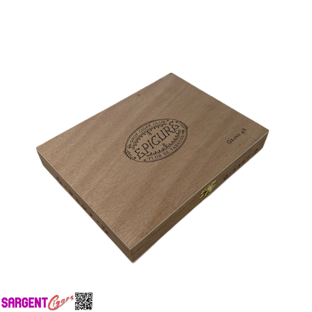 Drop Cigar Club Epicure Grand 48 Empty Wooden Cigar Box 8.5x6.5x1.25