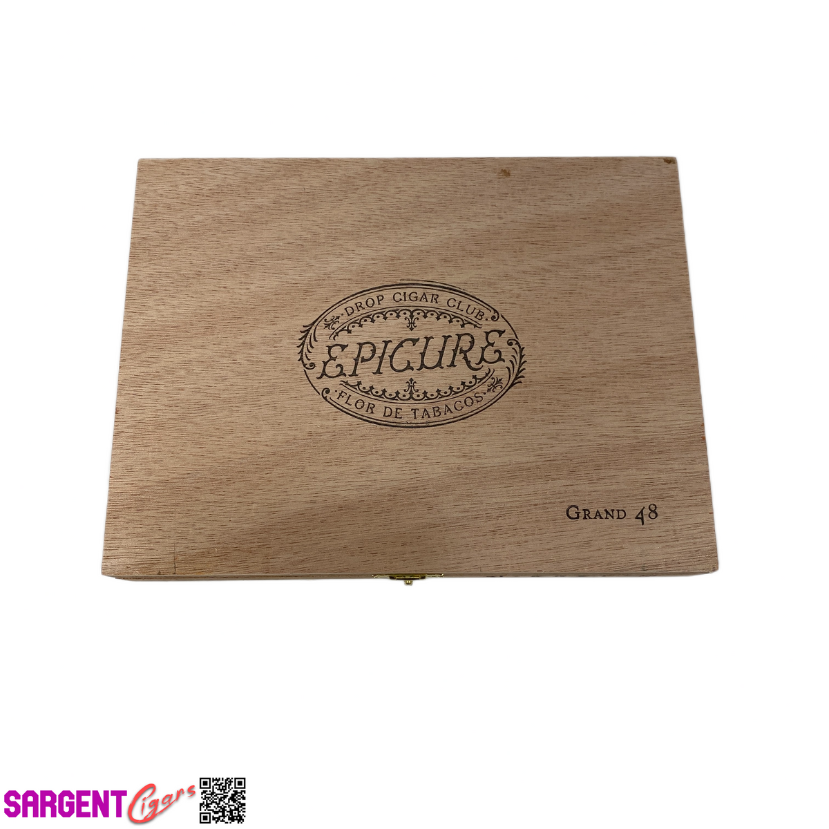 Drop Cigar Club Epicure Grand 48 Empty Wooden Cigar Box 8.5x6.5x1.25