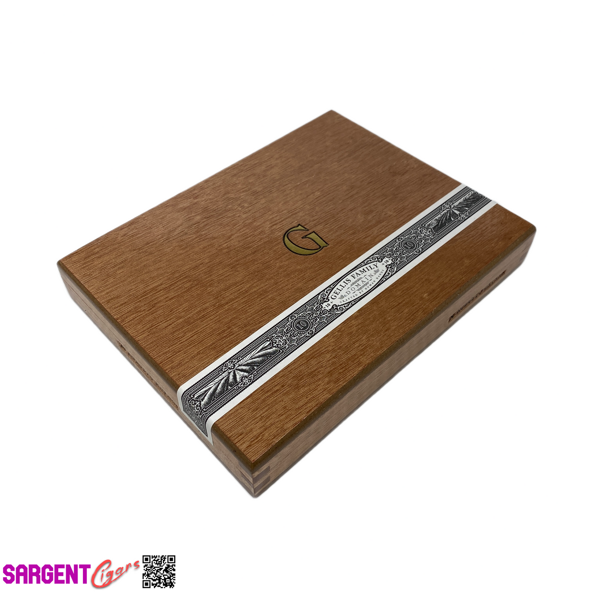 Gellis Family Robusto Extras Empty Wooden Cigar Box 8.5x6.5x1.5