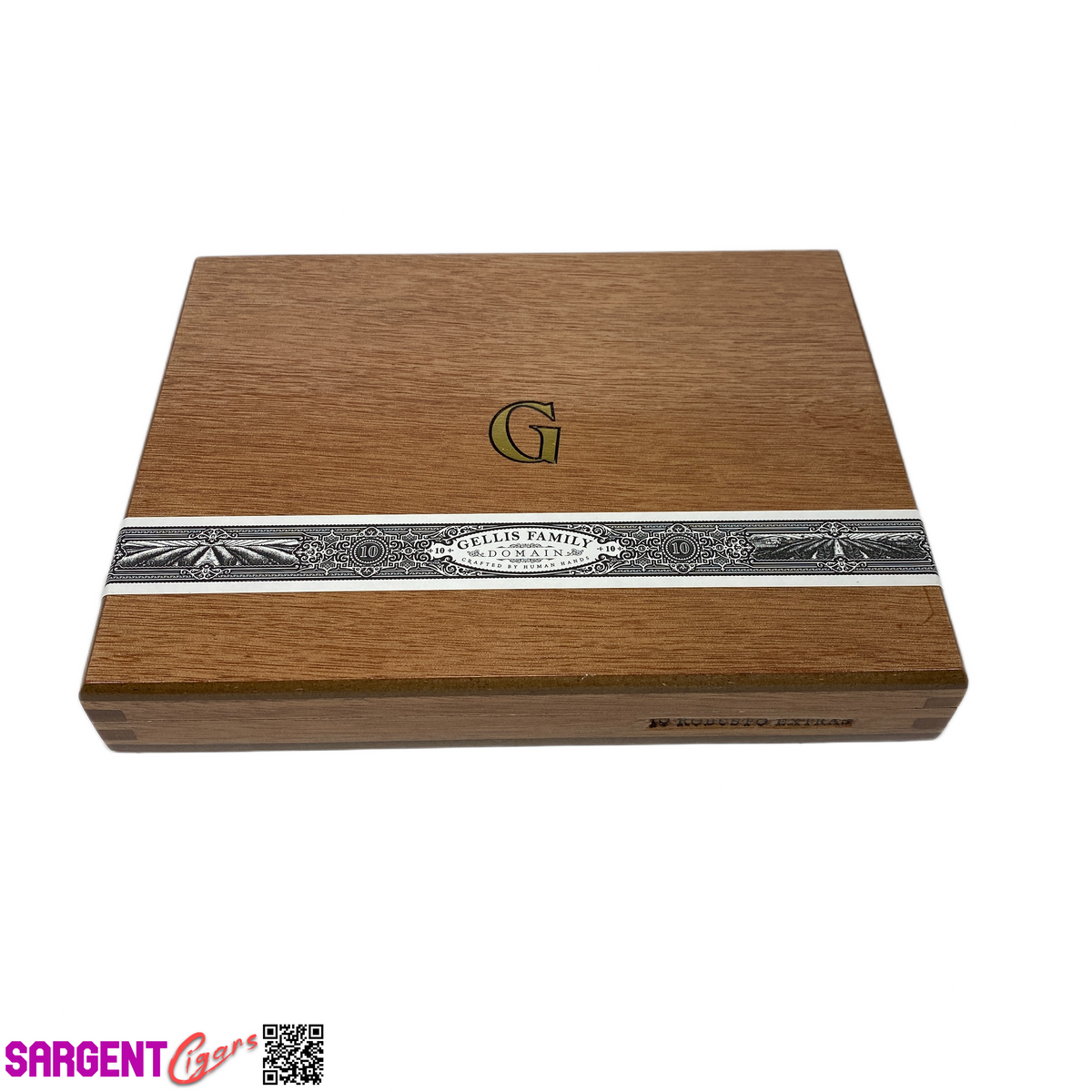 Gellis Family Robusto Extras Empty Wooden Cigar Box 8.5x6.5x1.5