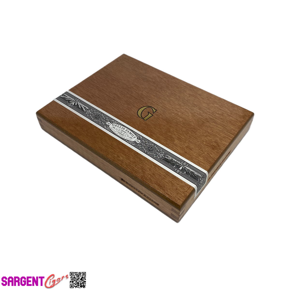 Gellis Family Robusto Extras Empty Wooden Cigar Box 8.5x6.5x1.5