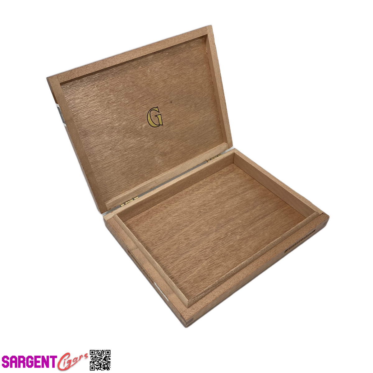 Gellis Family Robusto Extras Empty Wooden Cigar Box 8.5x6.5x1.5