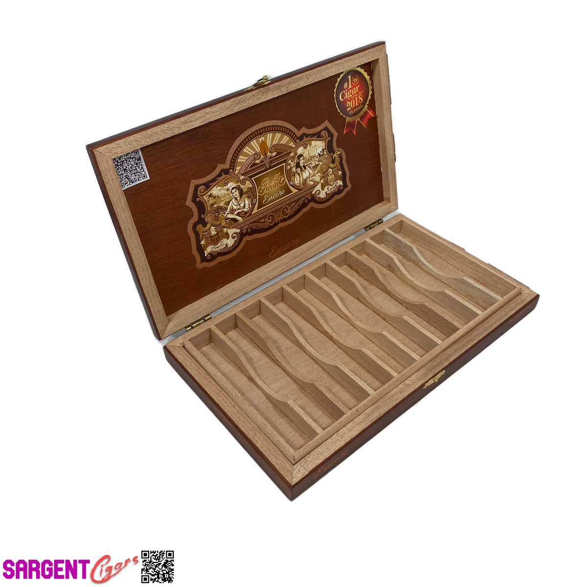Ep Carrillo Encore Majestic Empty Wooden Cigar Box 11.5x7x1.5