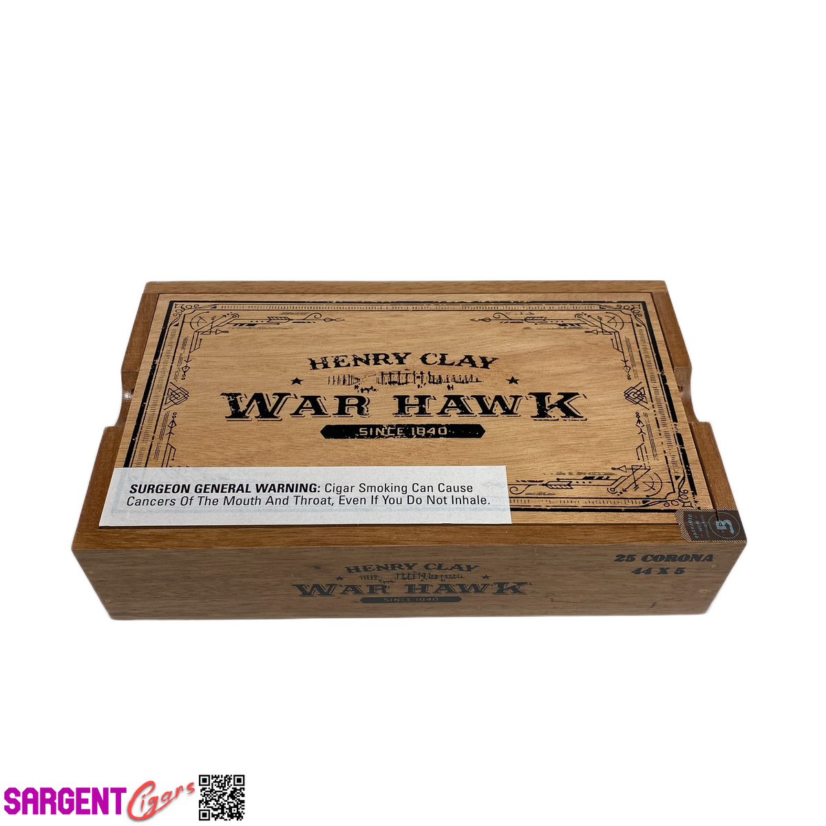Henry Clay War Hawk Corona Empty Wooden Cigar Box 10x6x2.5