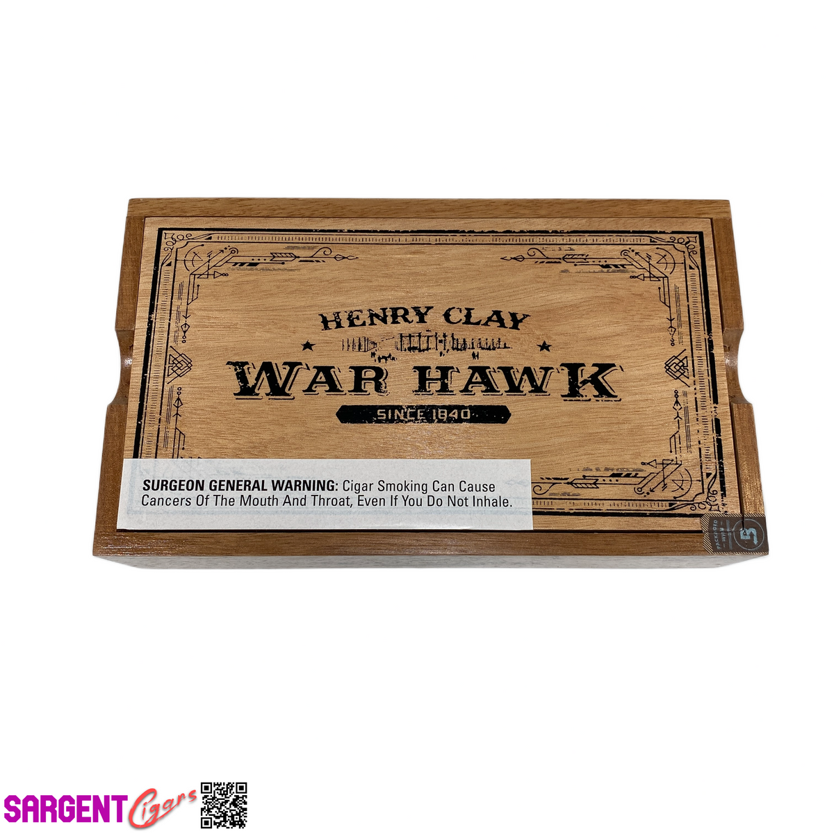 Henry Clay War Hawk Corona Empty Wooden Cigar Box 10x6x2.5