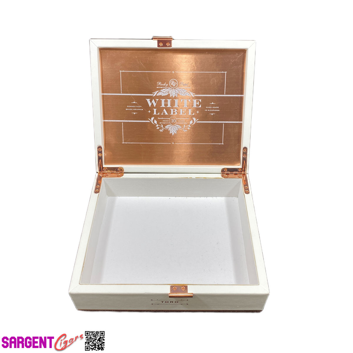 Rocky Patel White Label Toro Empty Wooden Cigar Box 9x7.5x3.5