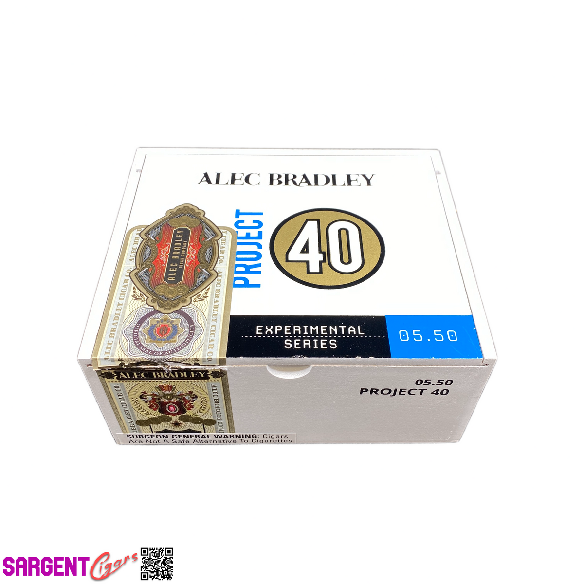 Alec Bradley Project 40 550 Empty Wooden Cigar Box 6.75x5.75x3