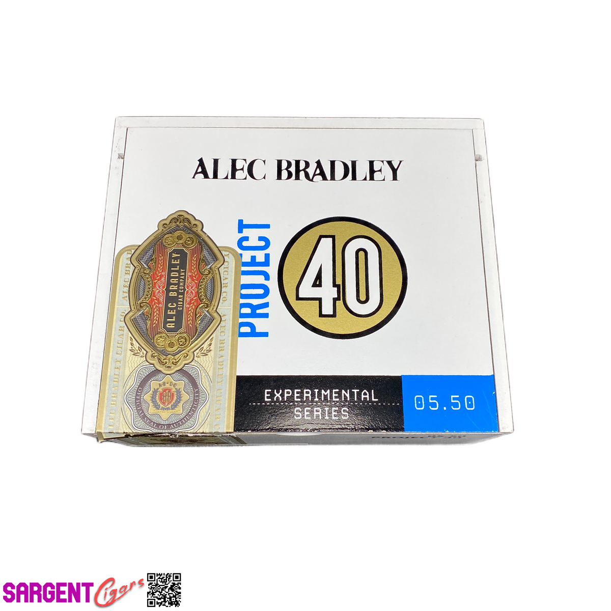 Alec Bradley Project 40 550 Empty Wooden Cigar Box 6.75x5.75x3