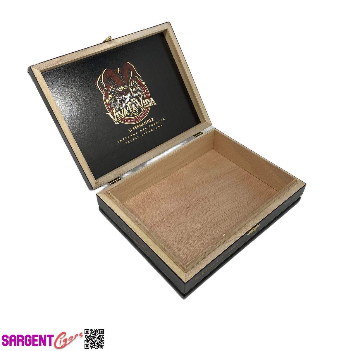 Viva La Vida Toro Empty Wooden Cigar Box 9.75x7.5x2.25
