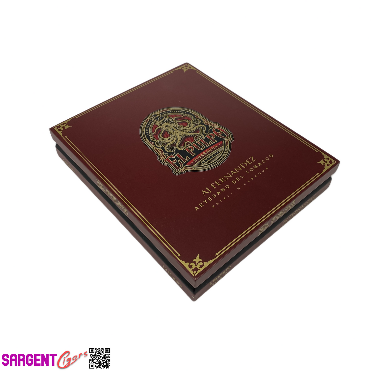 Aj Fernandez El Pulpo Lancero Empty Wooden Cigar Box 7x8.25x1.5