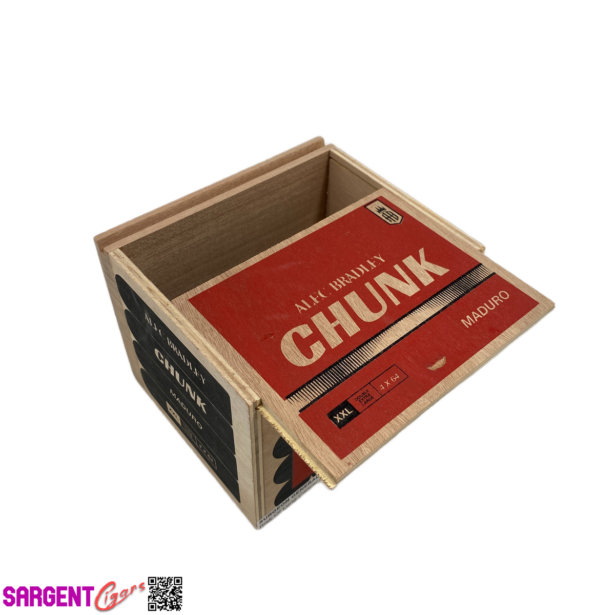 Alec Bradley Chunk XXL Empty Wooden Cigar Box 5.75x5x4.5