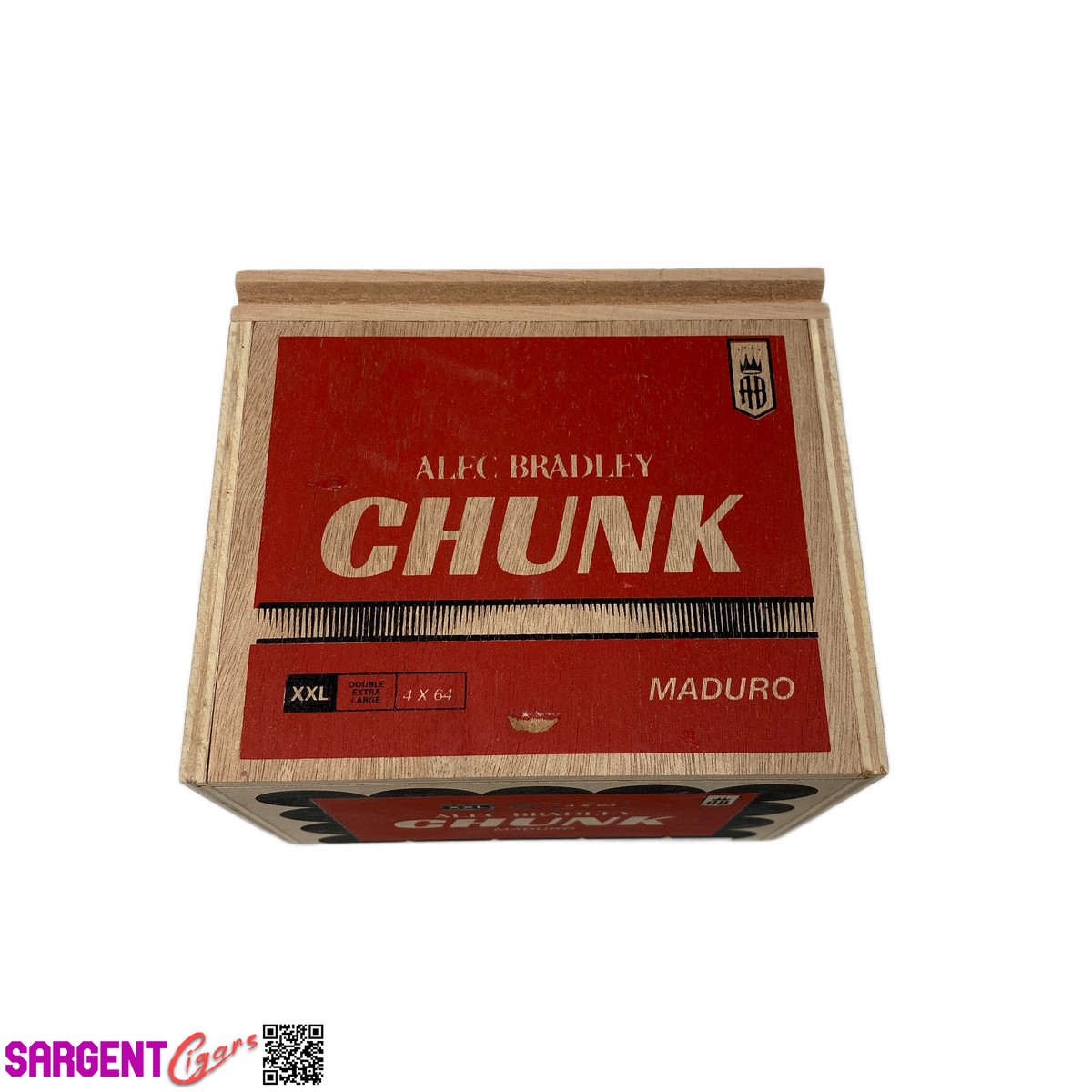 Alec Bradley Chunk XXL Empty Wooden Cigar Box 5.75x5x4.5
