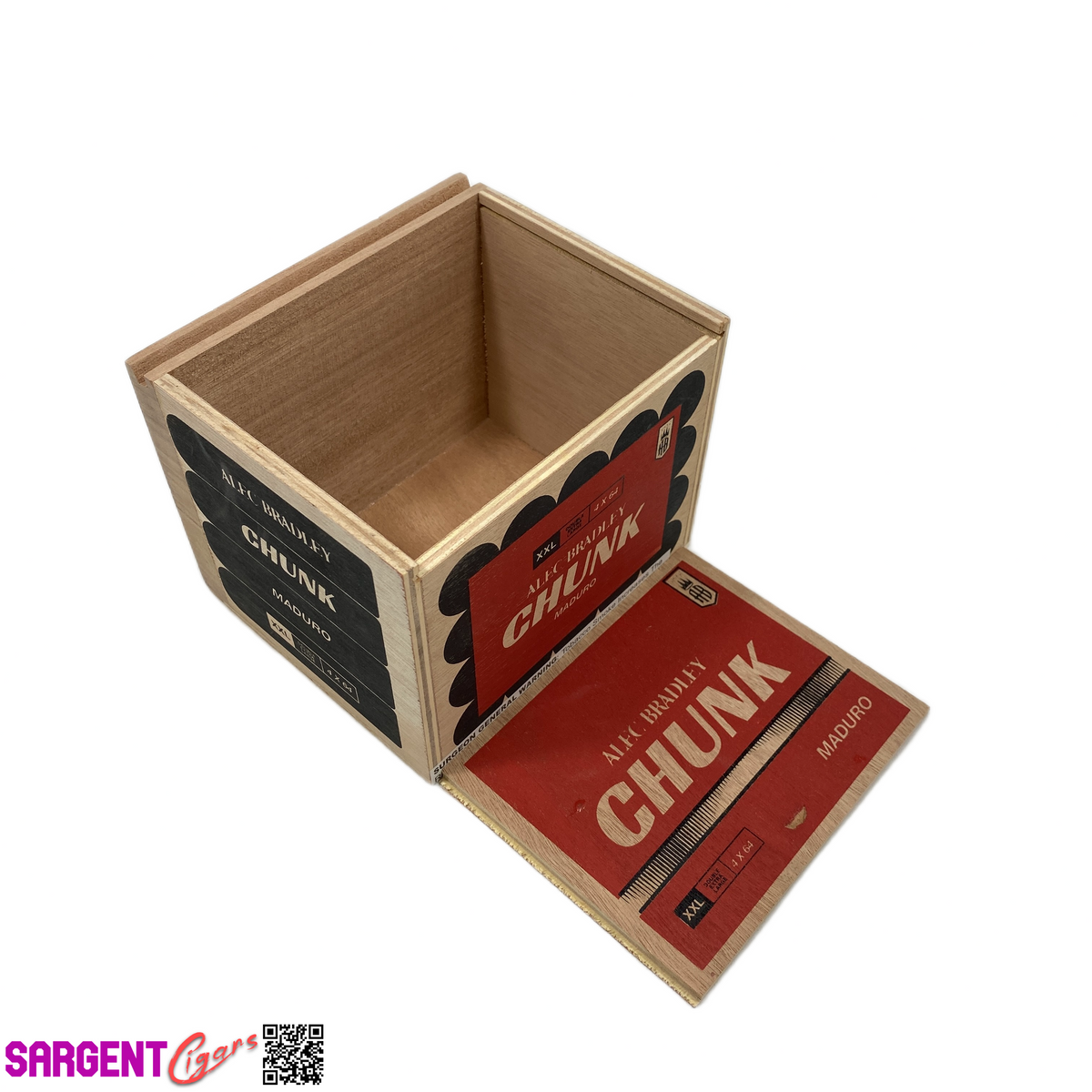 Alec Bradley Chunk XXL Empty Wooden Cigar Box 5.75x5x4.5