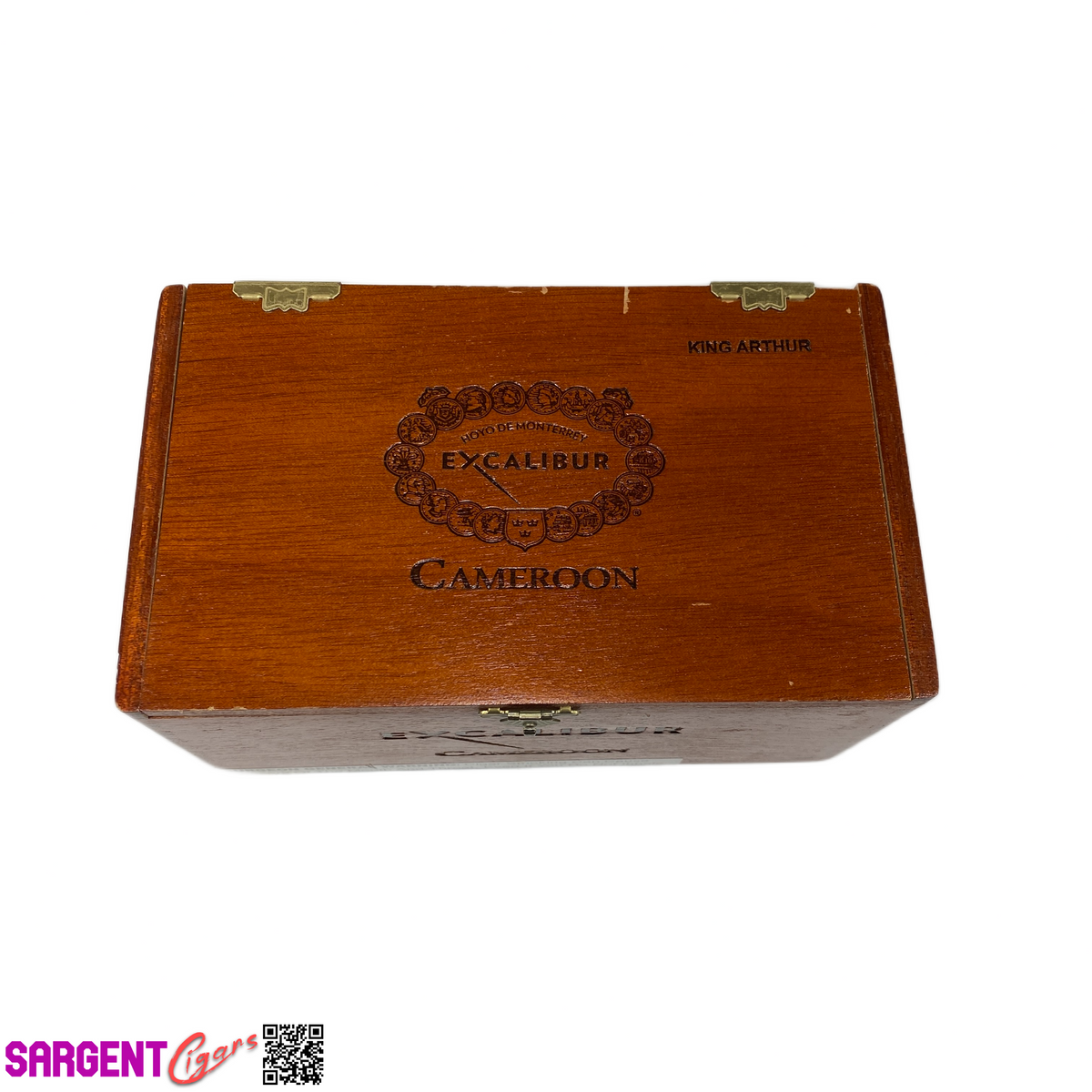 Excalibur Cameroon King Arthur Empty Wooden Cigar Box 7x4x3.25
