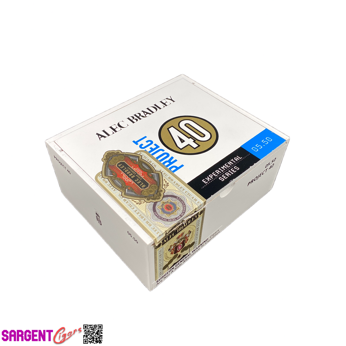 Alec Bradley Project 40 550 Empty Wooden Cigar Box 6.75x5.75x3