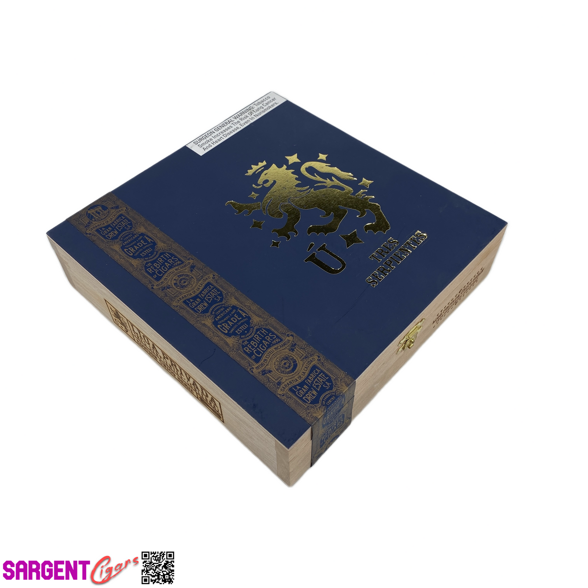 Liga Privada Tres Serpientes Empty Wooden Cigar Box 8x8.25x2