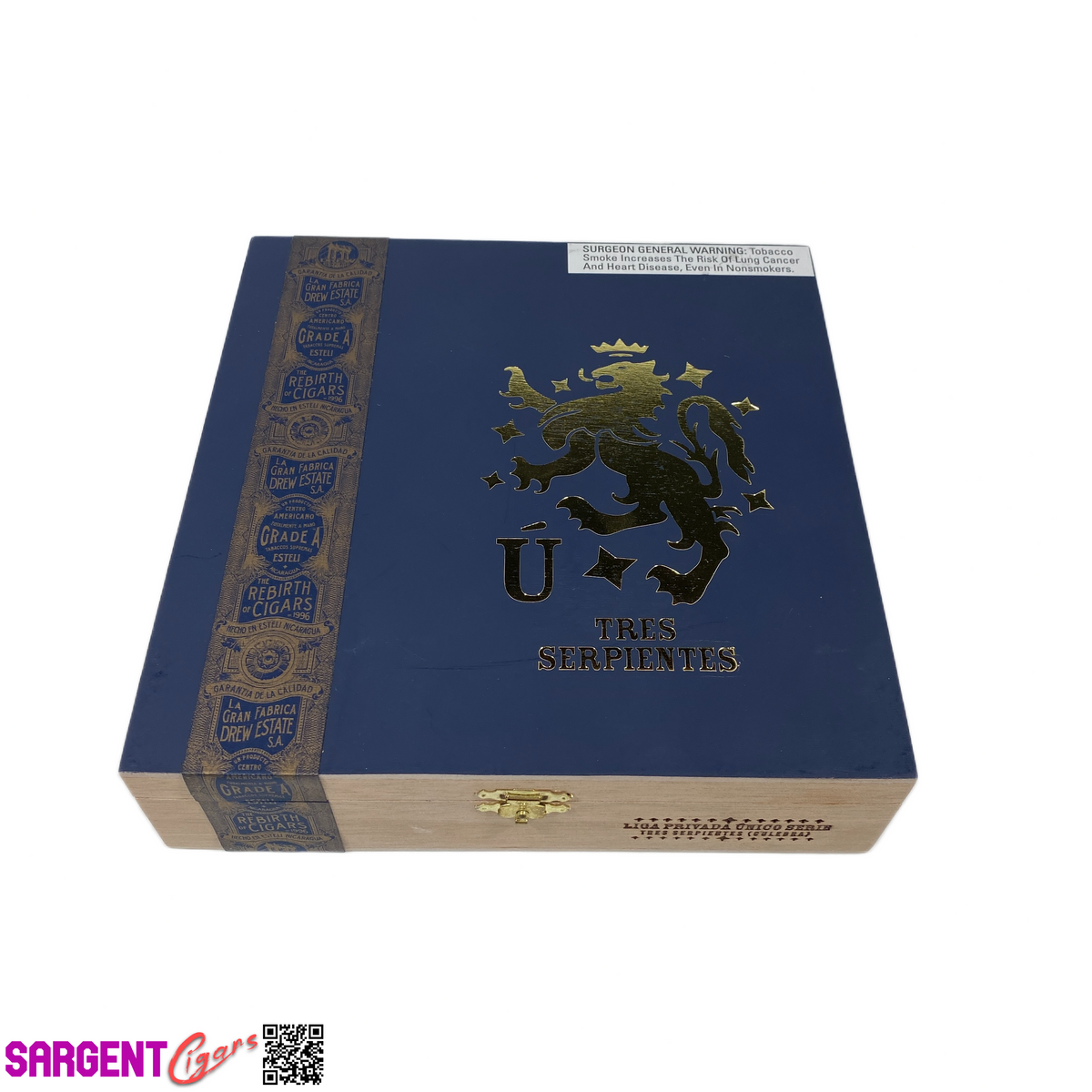 Liga Privada Tres Serpientes Empty Wooden Cigar Box 8x8.25x2
