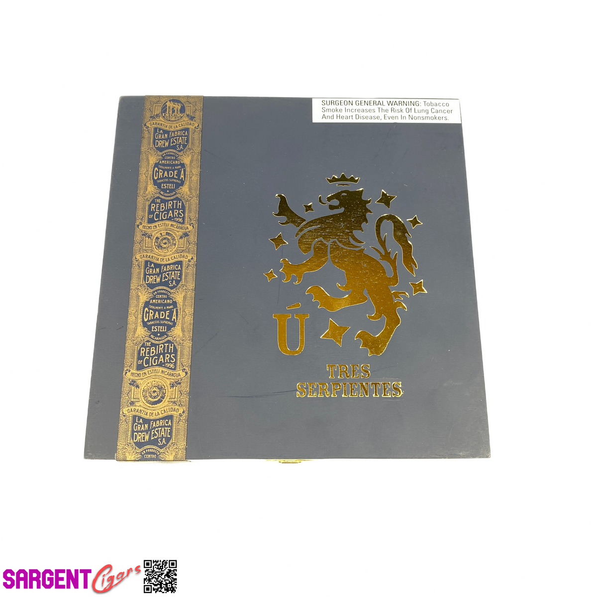 Liga Privada Tres Serpientes Empty Wooden Cigar Box 8x8.25x2