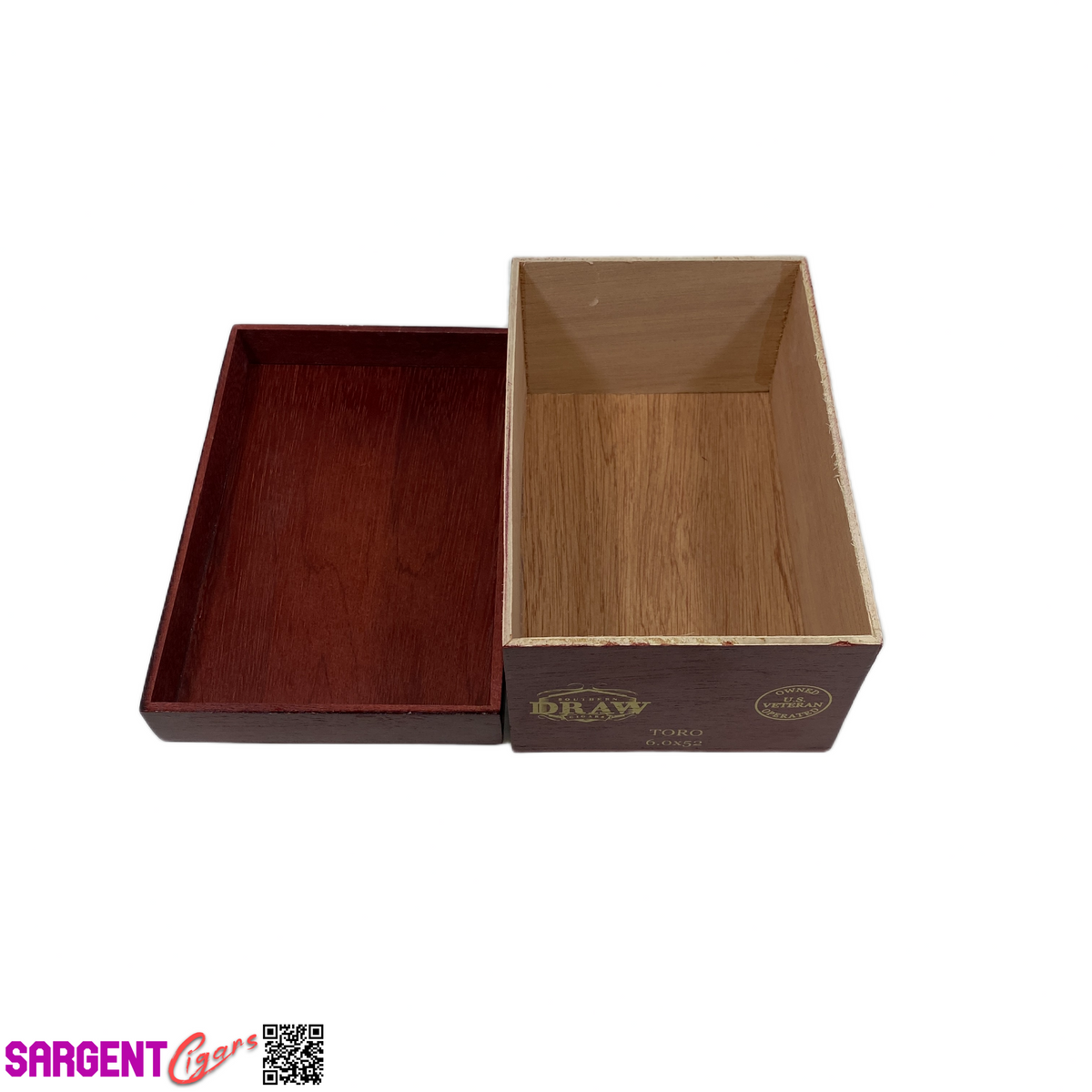 Southern Draw Rose of Sharon Toro Empty Wooden Cigar Box 4.75x7x3.25