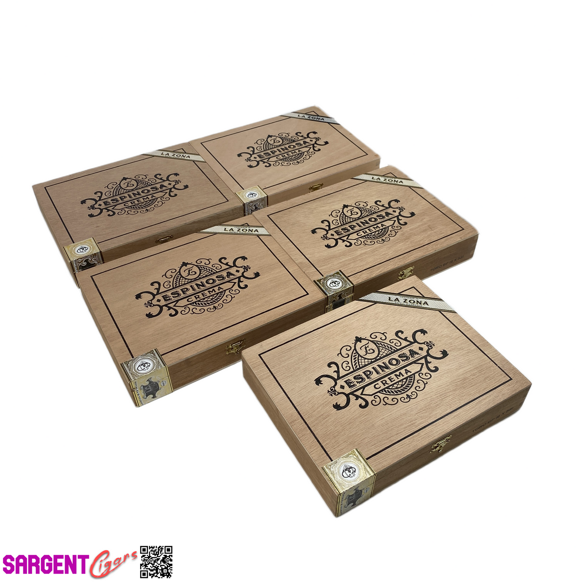 Lot of 5 Espinosa Crema Toro Empty Wooden Cigar Boxes 8.75x7x1.75 #21