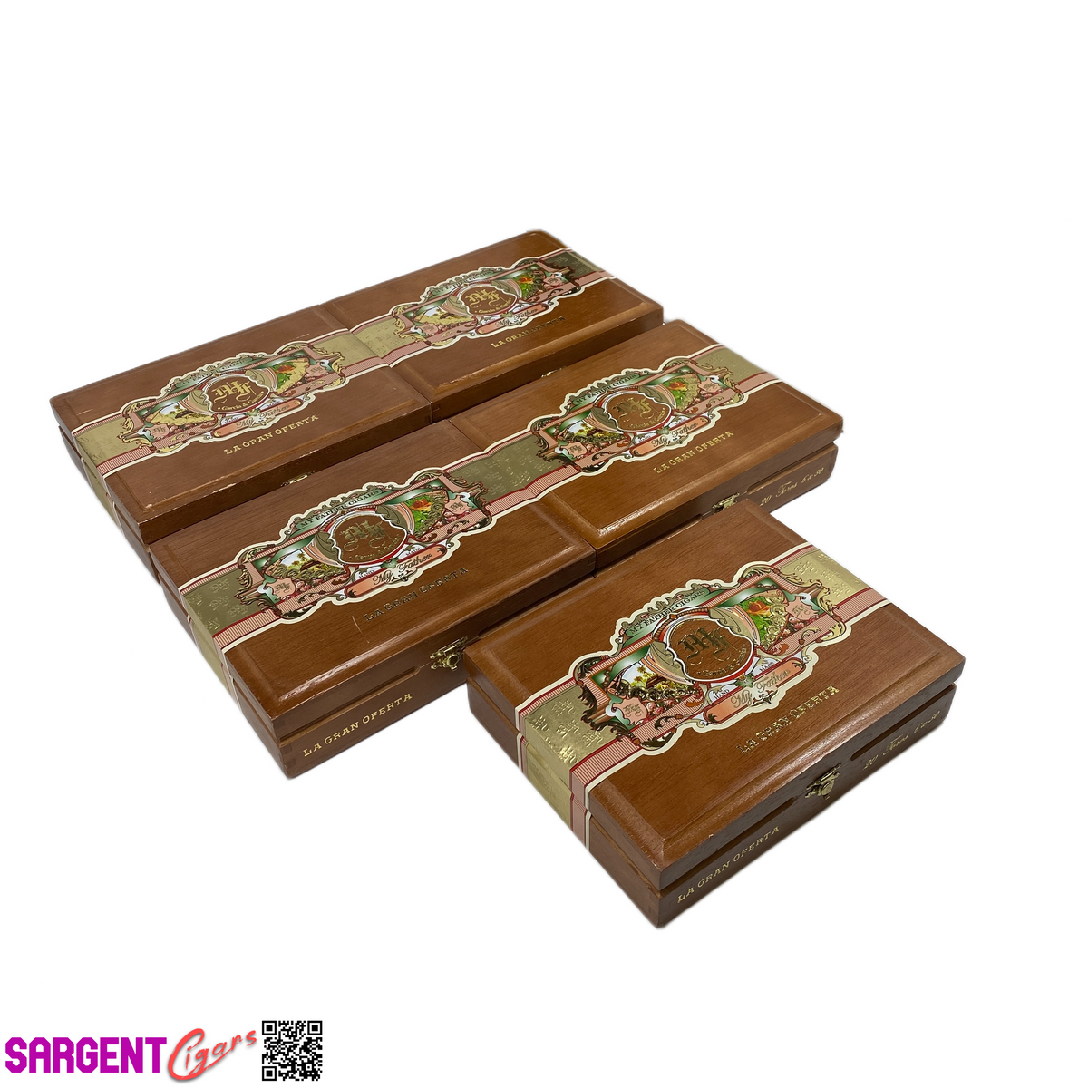 Lot of 5 My Father Cigars Oferta Toro Empty Wooden Cigar Boxes 8.75x7x2 #30