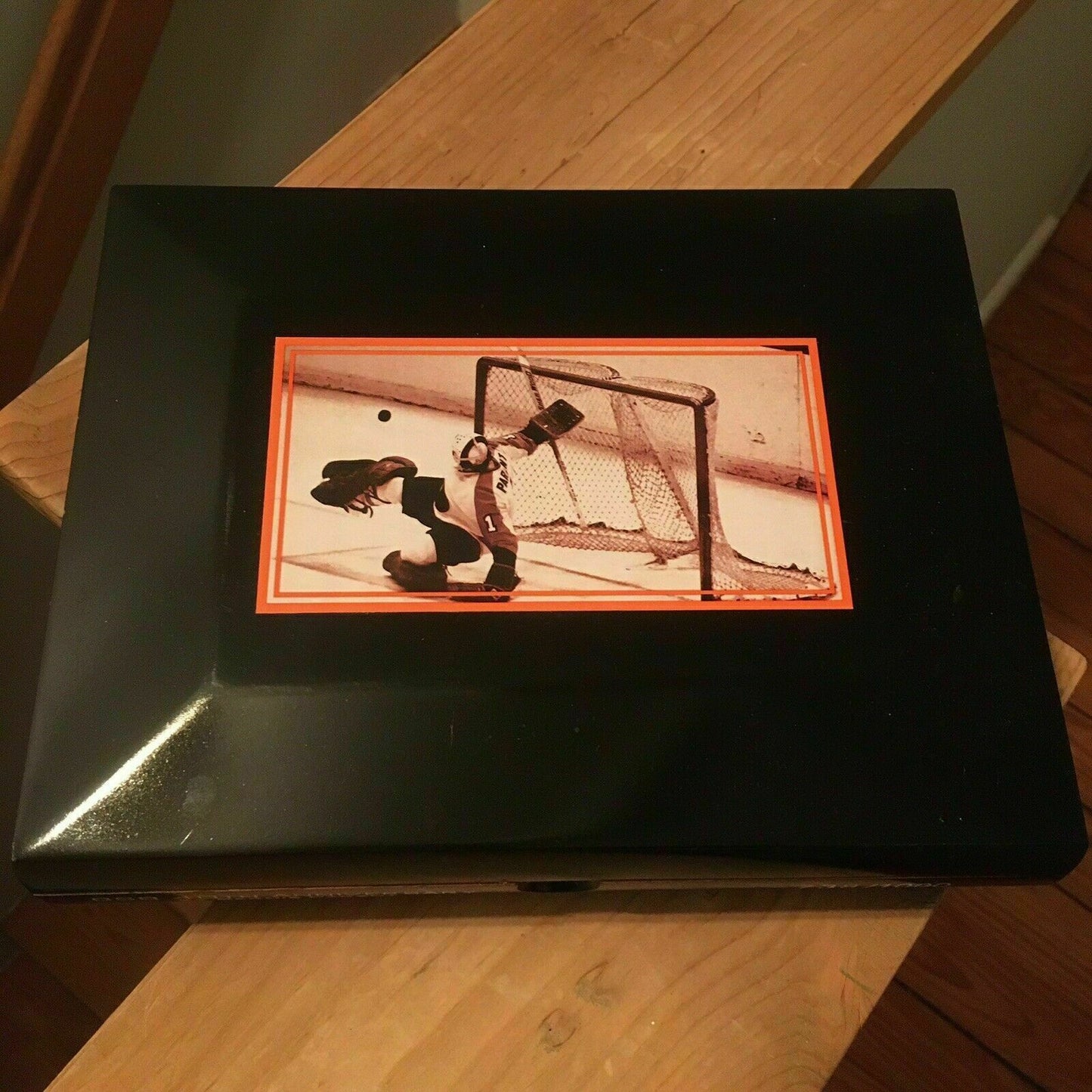 BSB 40th Anniversary By Bernie Parent Empty Wooden Cigar Box Philadelphia Flyers